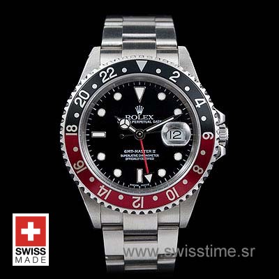 rolex gmt black and red